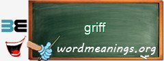 WordMeaning blackboard for griff